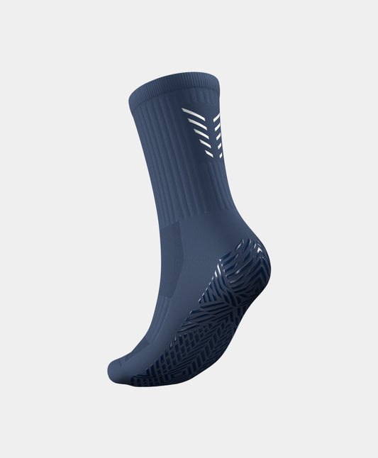 The Reflective Mid-Calf Football Grip Socks featuring moisture-control fibres for maximum comfort.