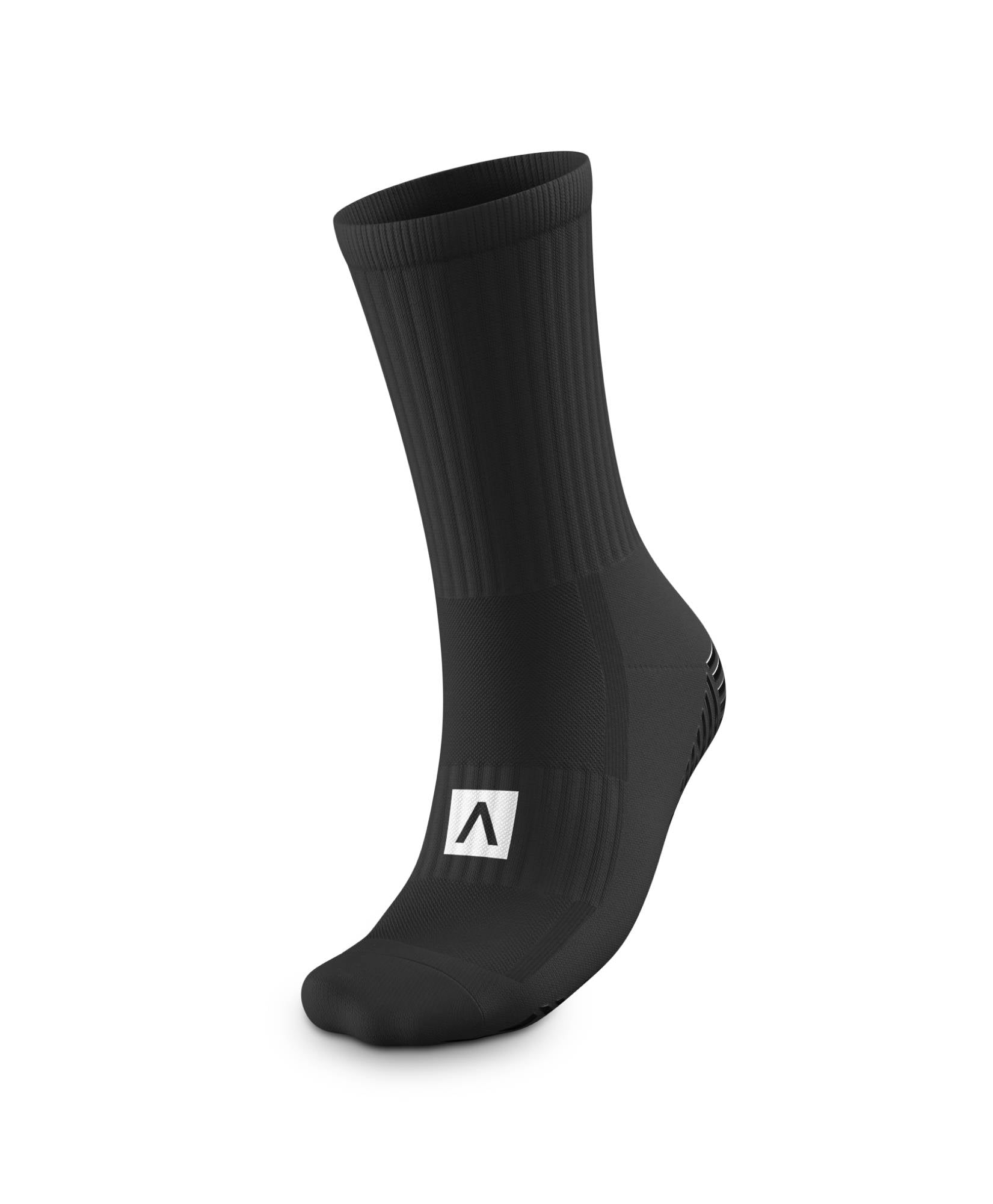Black Icon Football Grip Socks Front
