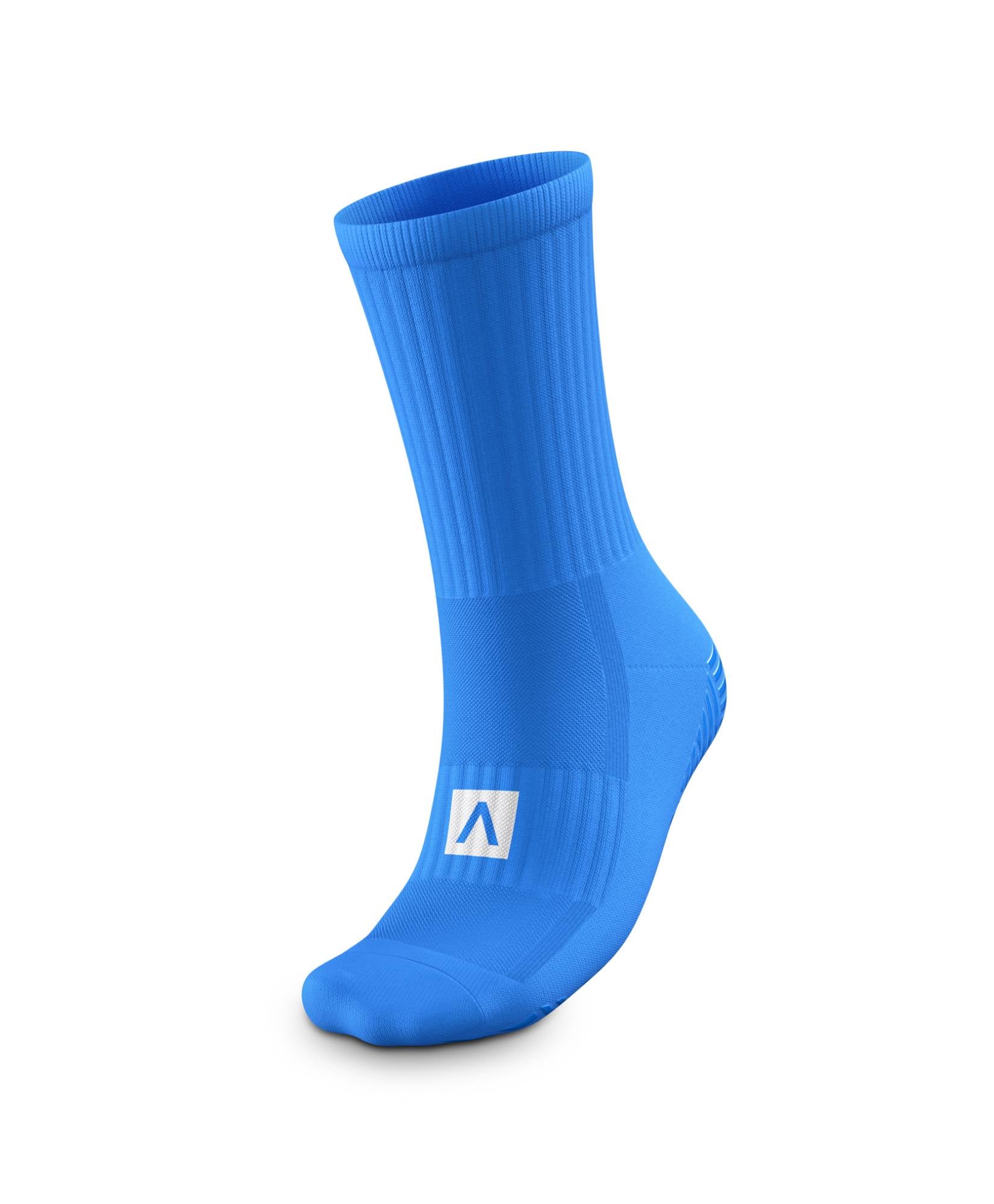 Blue Icon Football Grip Socks Front