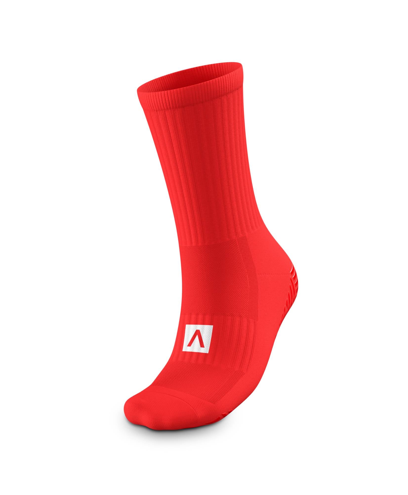 Red Icon Football Grip Socks Front