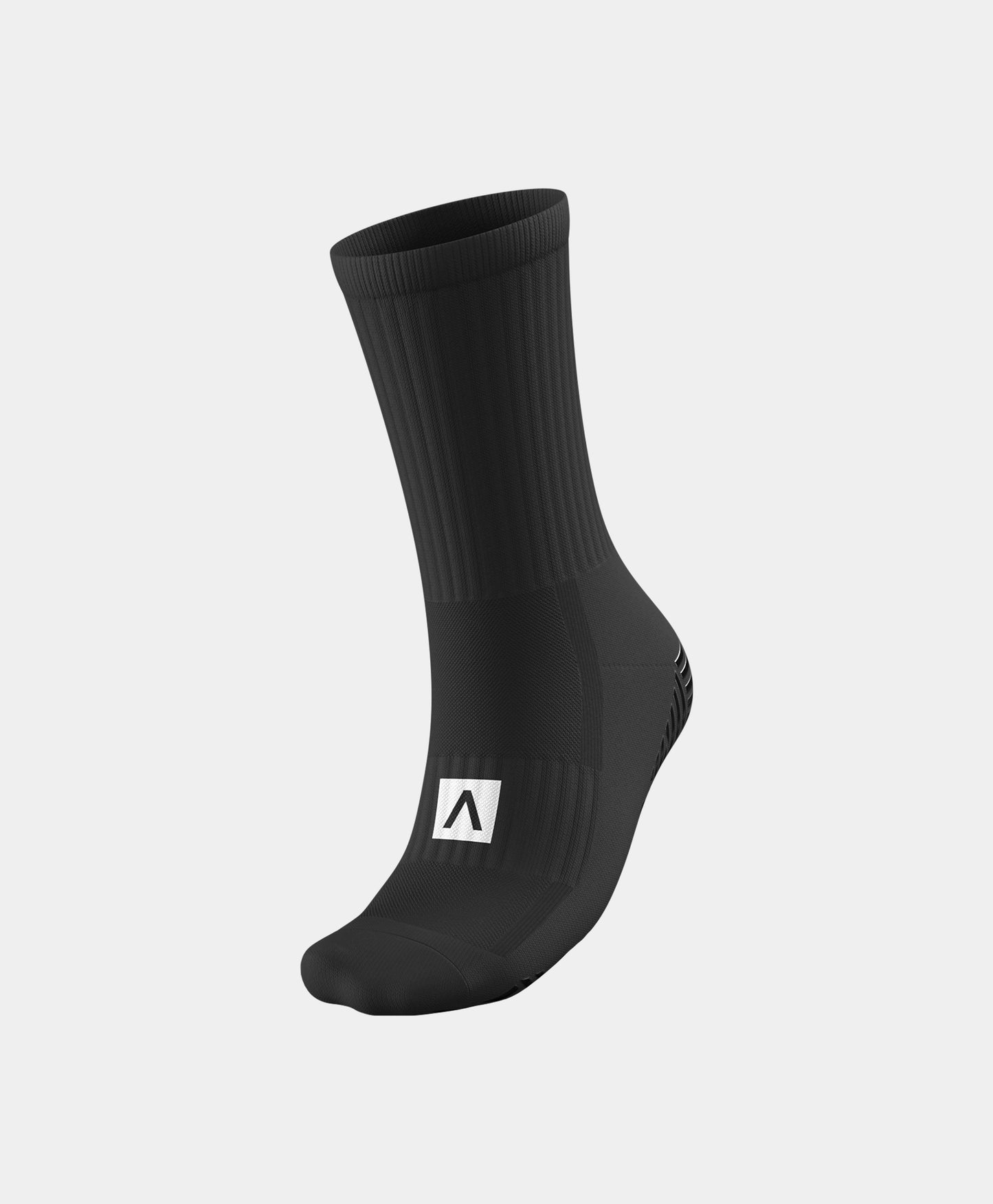 Icon Football Grip Socks laid flat emphasizing the premium blend of cotton and nylon for comfort.