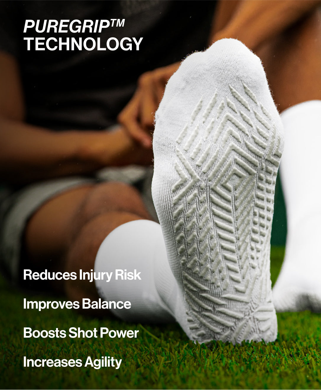 Reflective Grip Socks - 5 Pairs Multipack showcasing advanced grip technology and reflective design for enhanced visibility and performance in football.