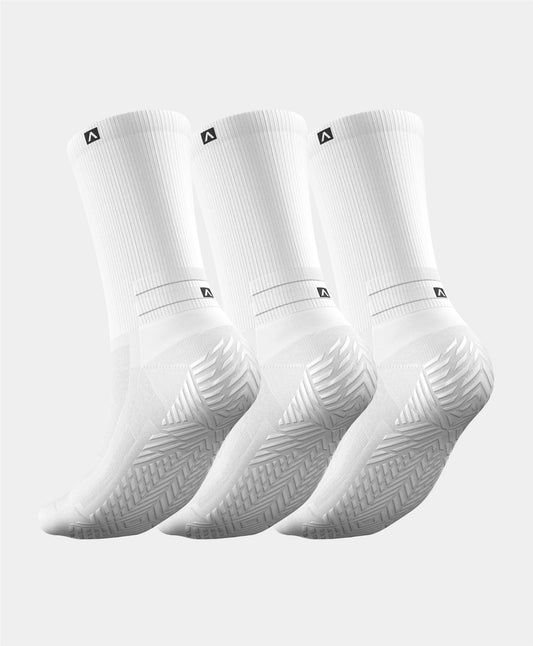 AdvantEdge Pro 2.0 Grip Socks - 3 Pairs Multipack showcasing advanced compression technology, Achilles protection, and PureGrip traction for ultimate performance and comfort during intense training and matchday activities.