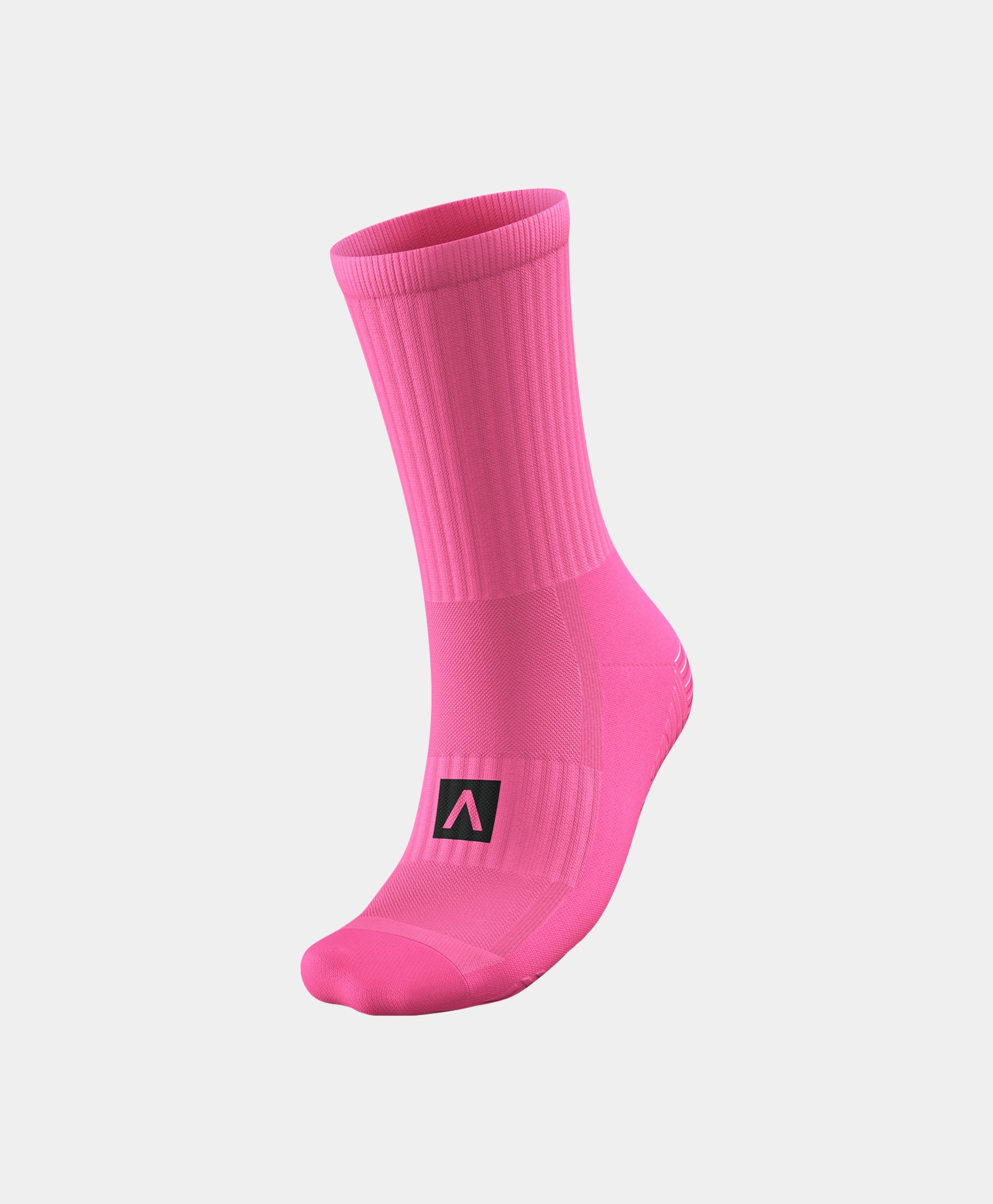 Reflective Mid-Calf Football Grip Socks highlighting award-winning design trusted by professional footballers.