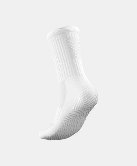 Stealth Mid-Calf Football Grip Socks showcasing tonal knitted rear pattern for enhanced performance and understated style.