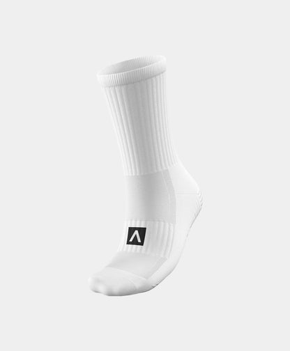 Close-up of the unique grip technology on Stealth Mid-Calf Football Grip Socks, featuring 170 individual grip elements for maximum traction.