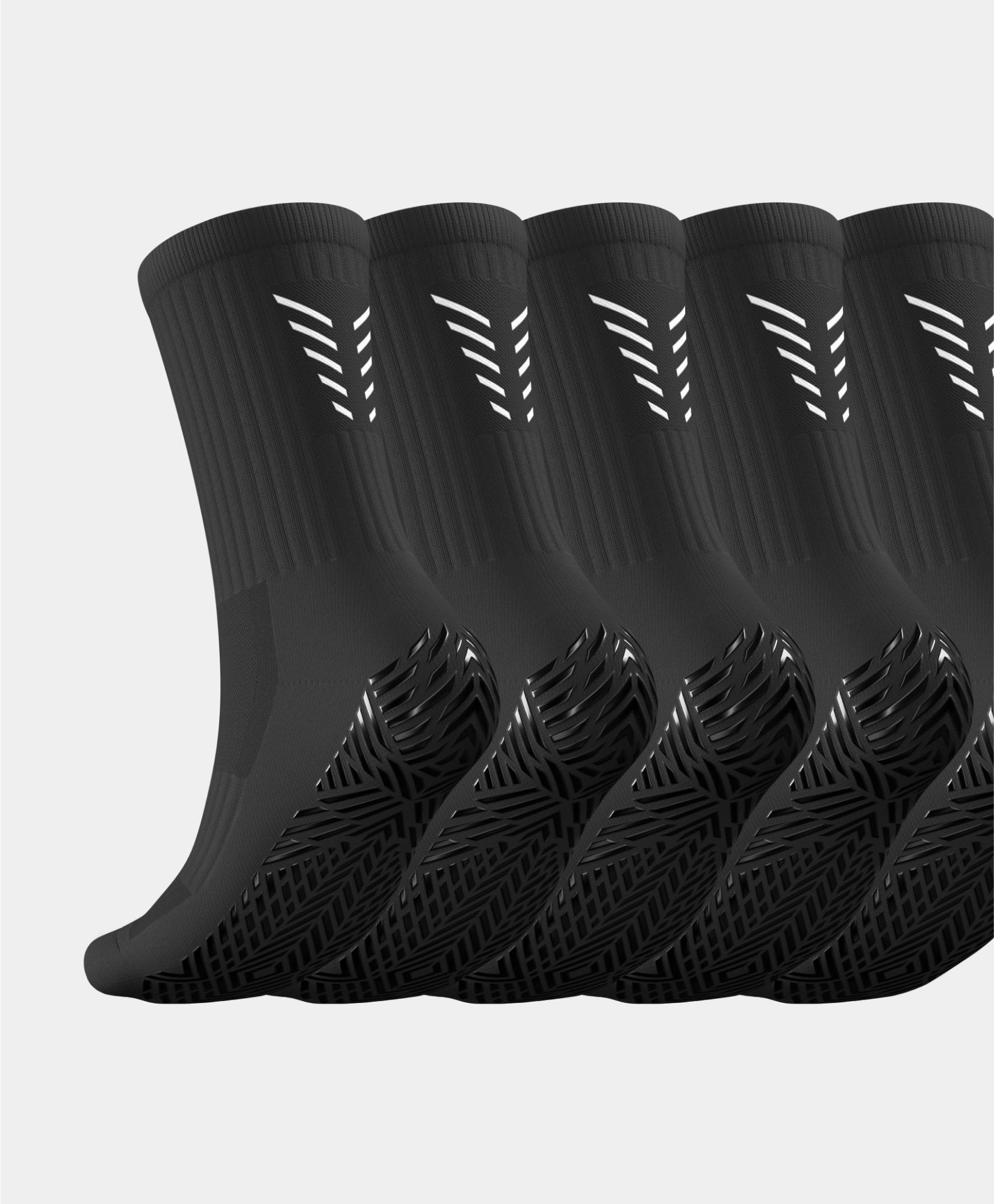 Five pairs of Icon Grip Socks - Multipack featuring unique grip technology designed for serious footballers.