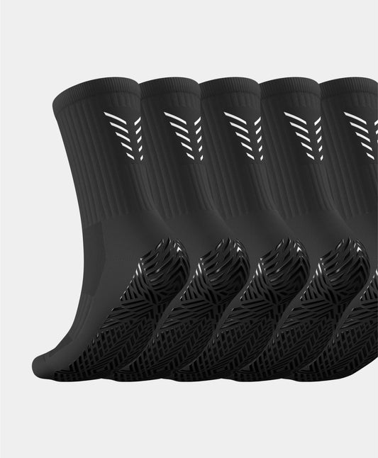 Five pairs of Icon Grip Socks - Multipack featuring unique grip technology designed for serious footballers.