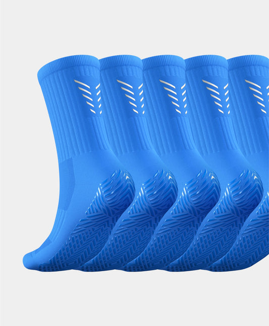 Reflective Grip Socks - 5 Pairs Multipack demonstrating integrated compression zones for enhanced support and stability.