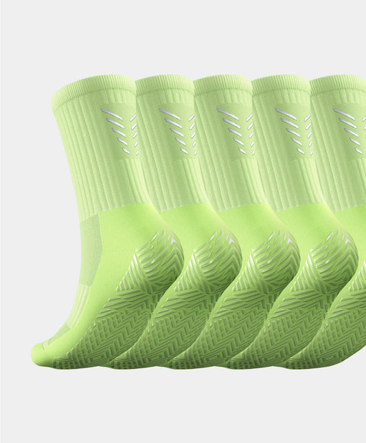 Reflective Grip Socks - 5 Pairs Multipack - a perfect blend of performance and style for football players across all levels.