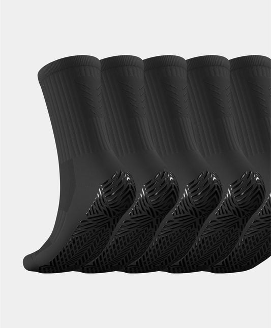 Stealth Grip Socks - 5 Pairs Multipack displayed in a sleek design, highlighting their lightweight and moisture-control features for maximum comfort.